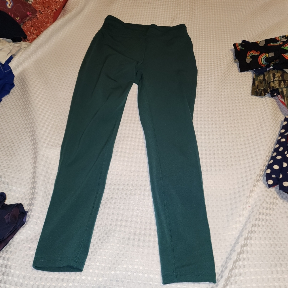POP FIT EUC WOMEN'S SIZE LARGE GREEN EXERCISE PANTS